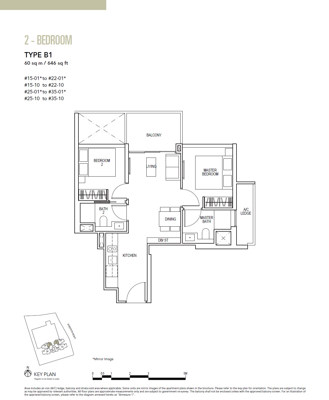 Sky Everton 1 Bedroom Floor Plan 2
